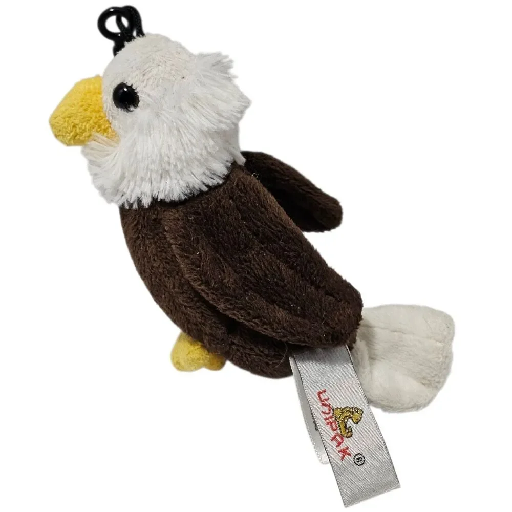 Unipak Designs Eagle Plush Backpack Clip 5" Rare Collectible Bird Stuffed Animal - Picture 1 of 7